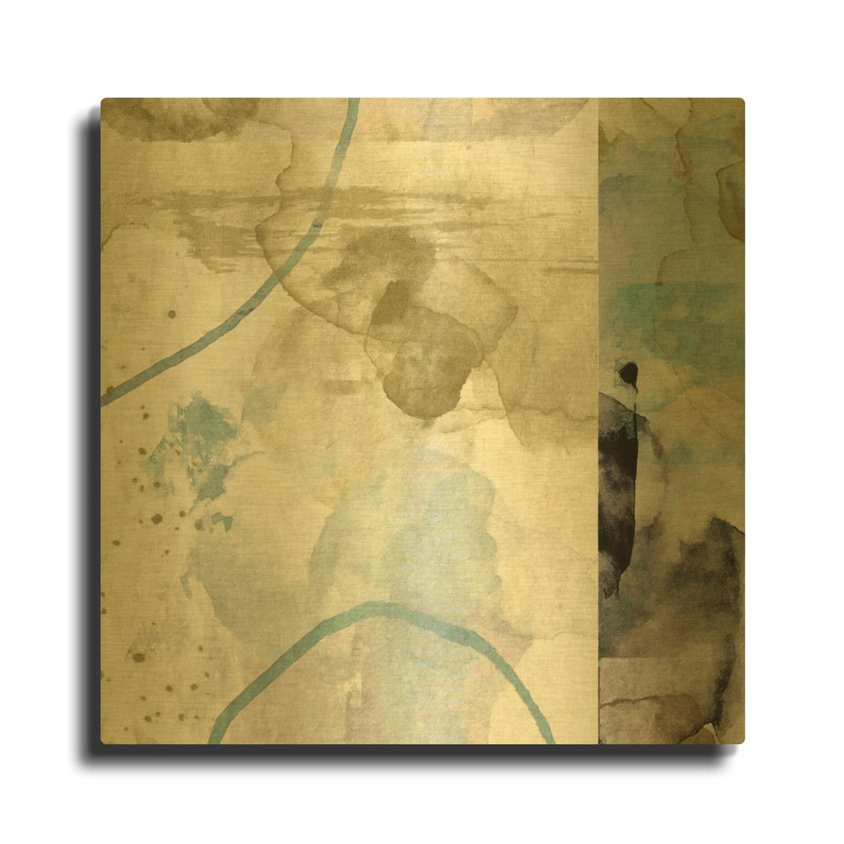 'Aubergine No 1' By Suzanne Nicoll Gold Metal Wall Art