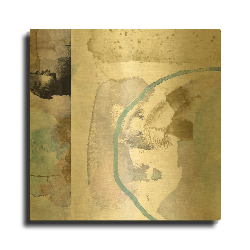 'Aubergine No 2' By Suzanne Nicoll Gold Metal Wall Art