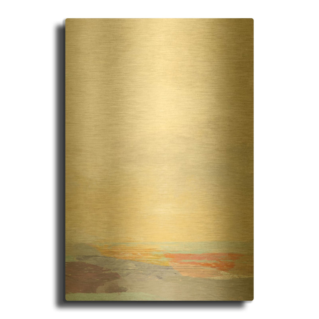 'Pastel Sea' By Suzanne Nicoll Gold Metal Wall Art