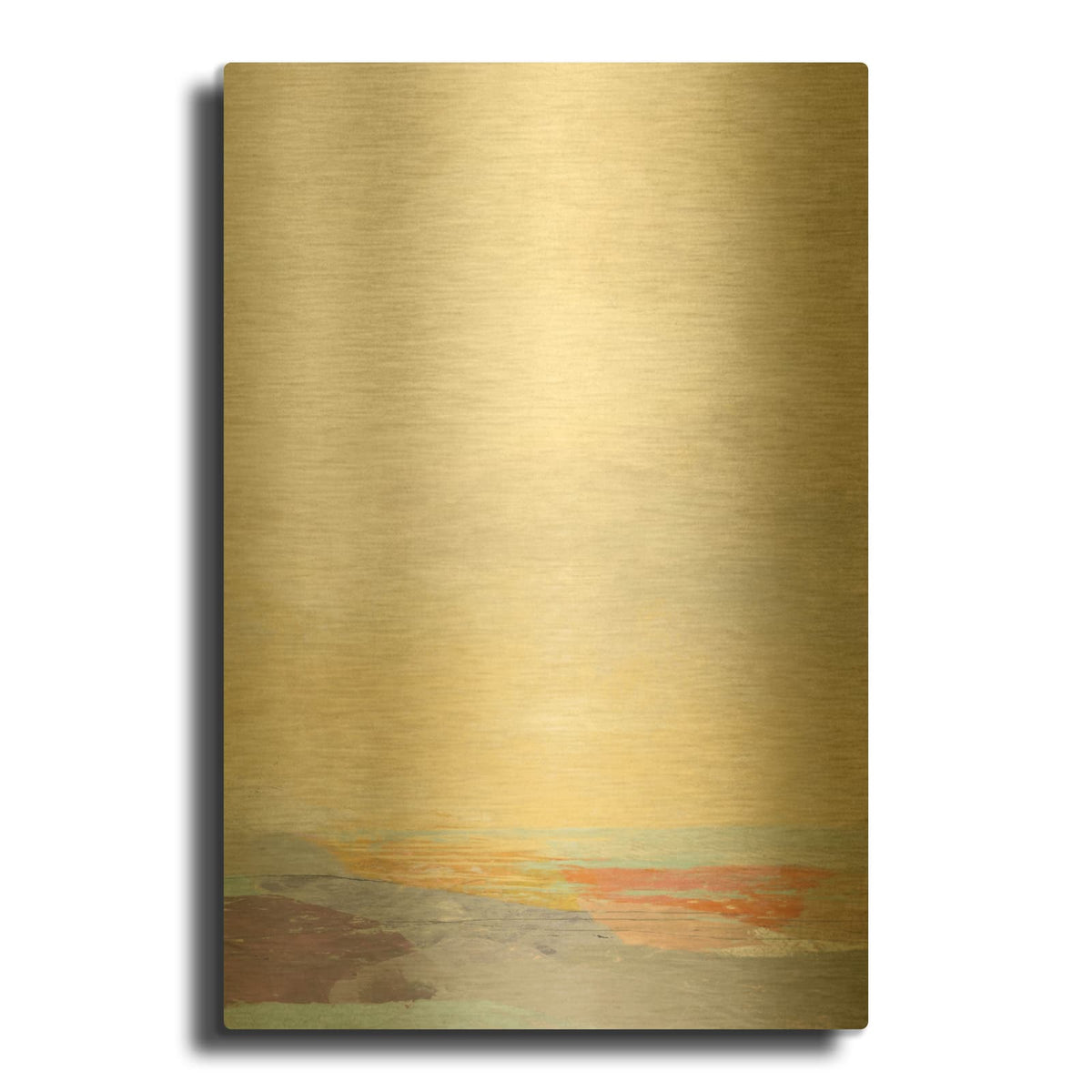'Pastel Sea' By Suzanne Nicoll Gold Metal Wall Art