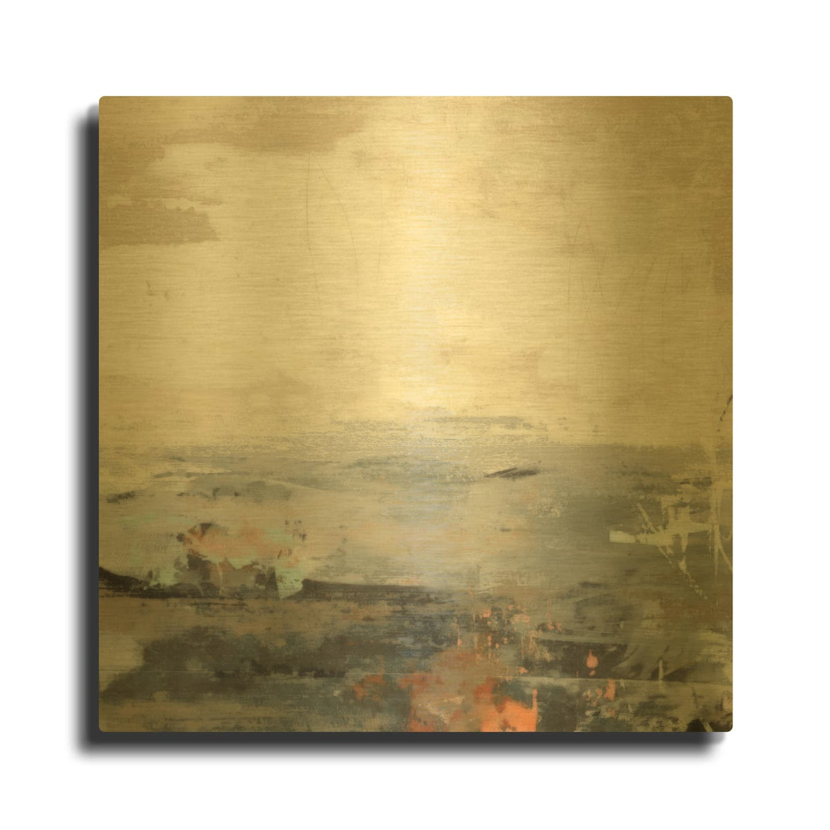 'Strata' By Suzanne Nicoll Gold Metal Wall Art