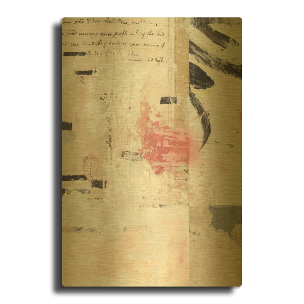 'Torn No 1' By Suzanne Nicoll Gold Metal Wall Art