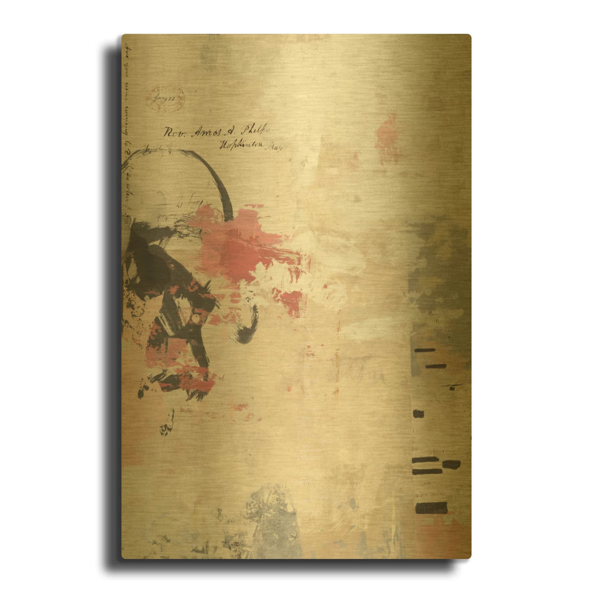 'Torn No 2' By Suzanne Nicoll Gold Metal Wall Art