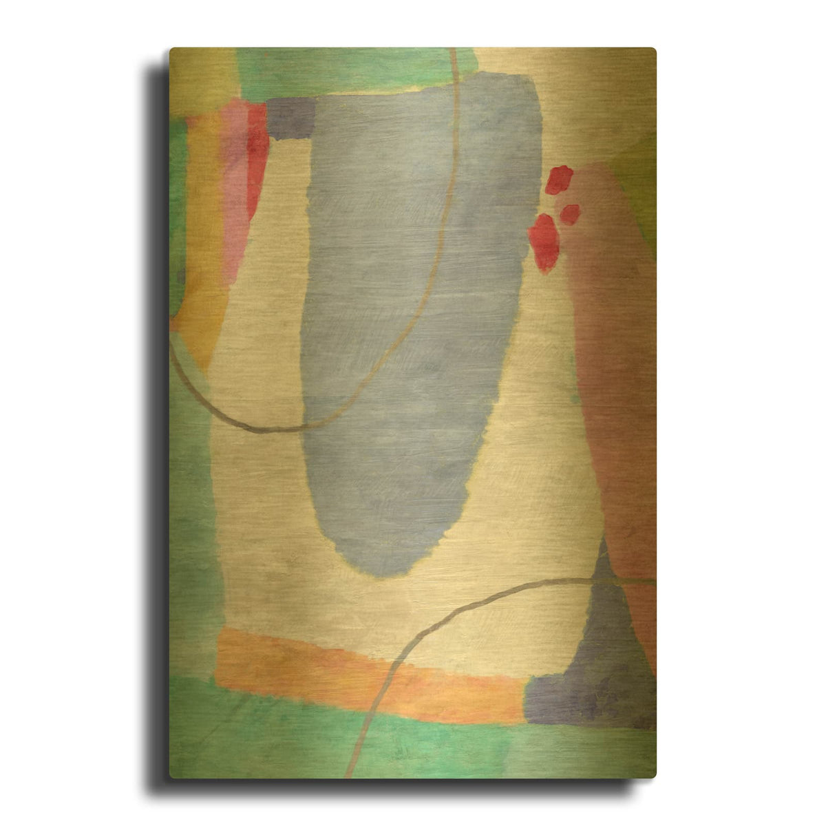 'Cotton Candy No 1' By Suzanne Nicoll Gold Metal Wall Art