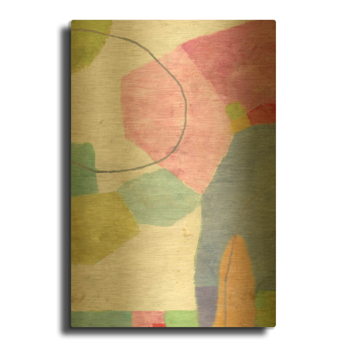 'Cotton Candy No 2' By Suzanne Nicoll Gold Metal Wall Art