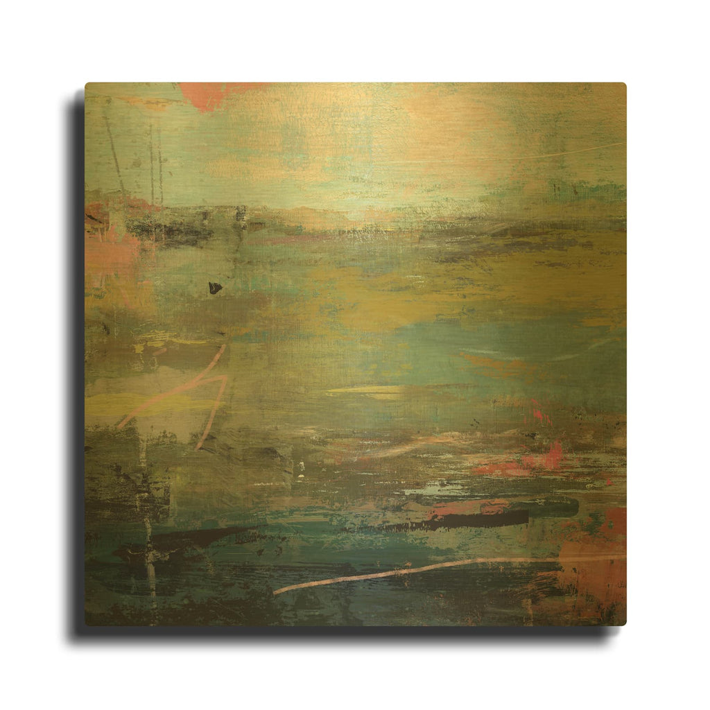 'Pine Forest No 2' By Suzanne Nicoll Gold Metal Wall Art