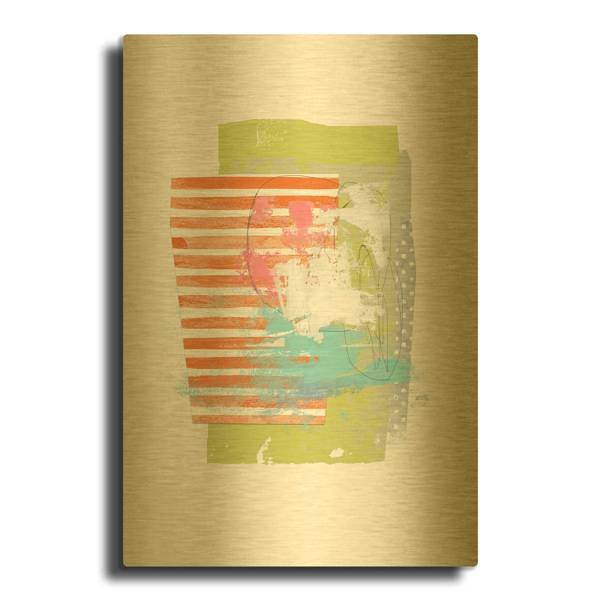 'Beach Day 1' By Suzanne Nicoll Gold Metal Wall Art