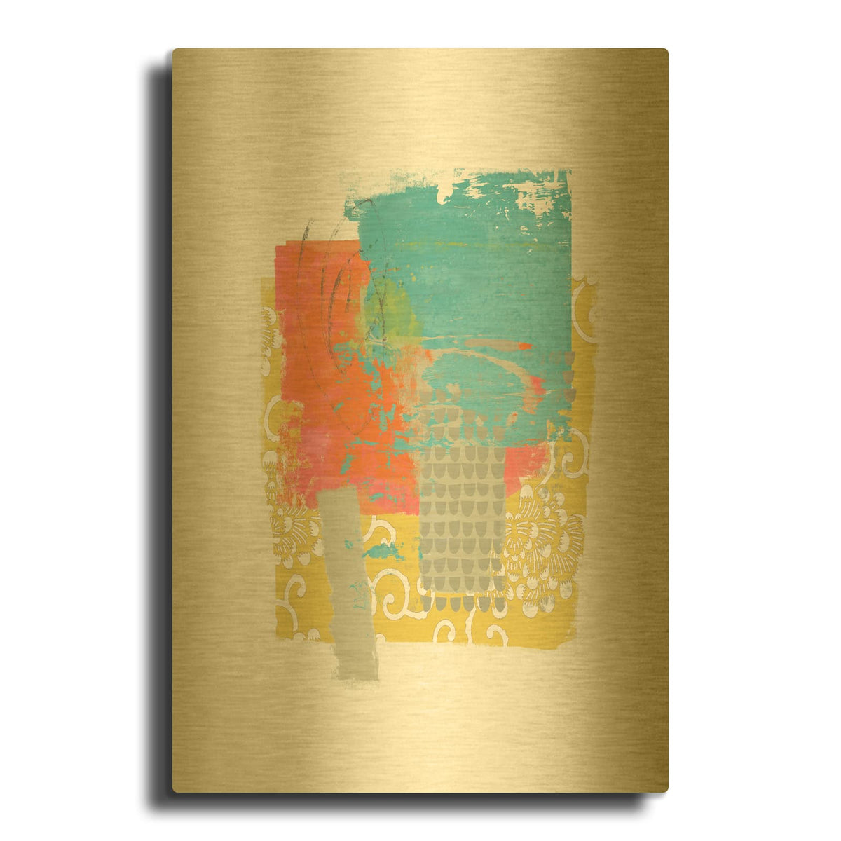 'Beach Day 2' By Suzanne Nicoll Gold Metal Wall Art