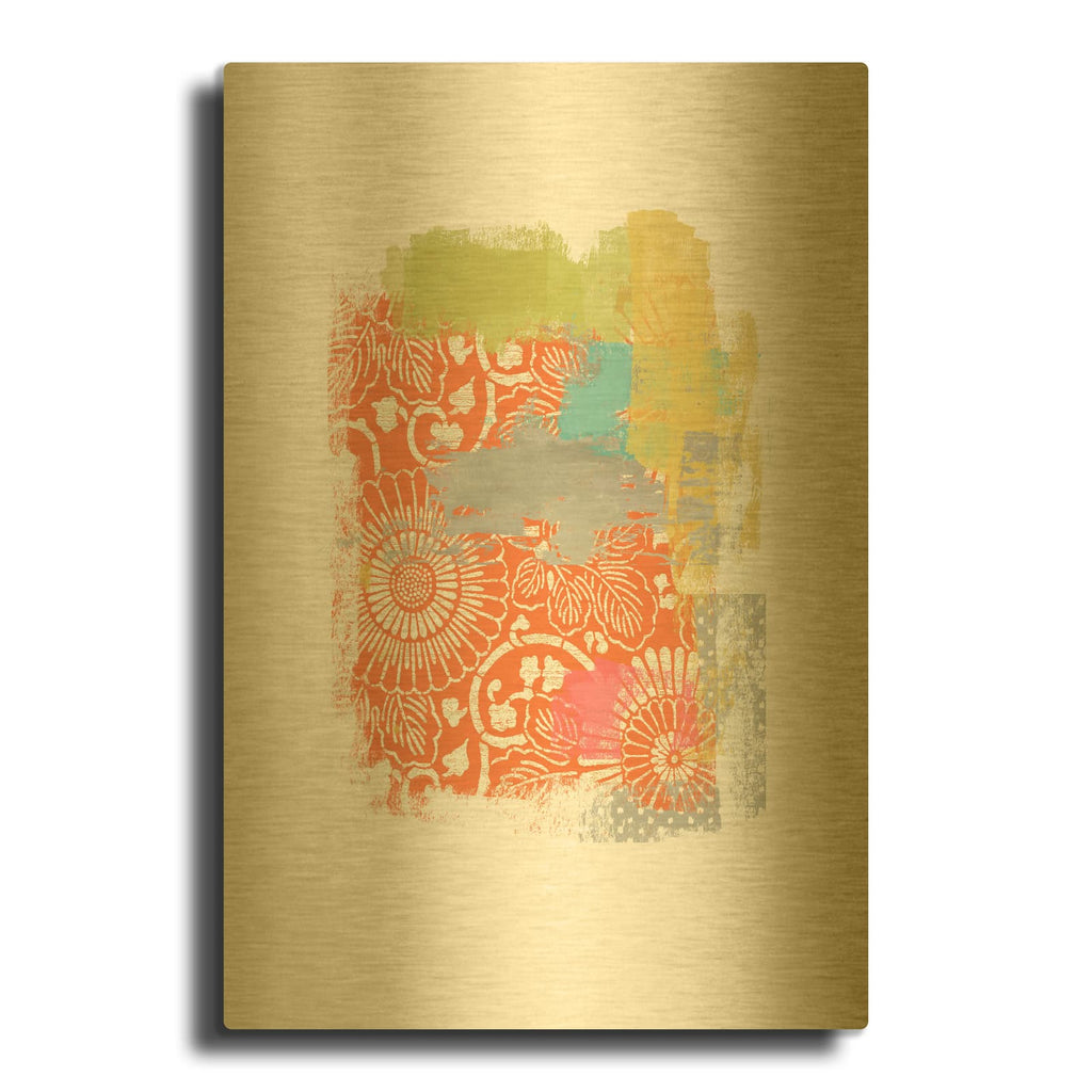 'Beach Day 3' By Suzanne Nicoll Gold Metal Wall Art