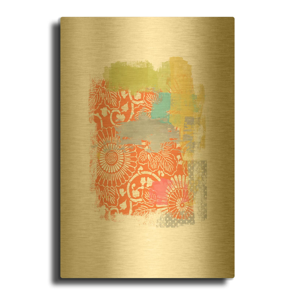 'Beach Day 3' By Suzanne Nicoll Gold Metal Wall Art