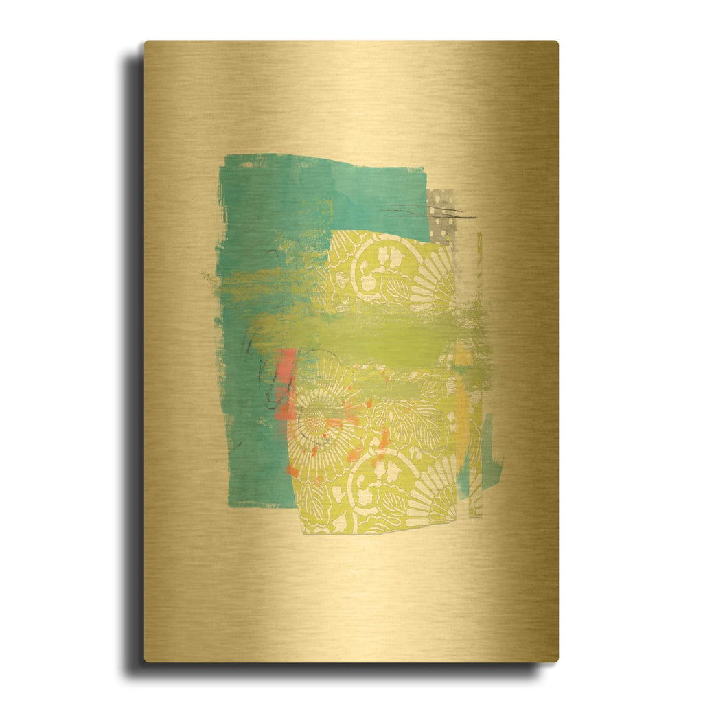 'Beach Day 4' By Suzanne Nicoll Gold Metal Wall Art