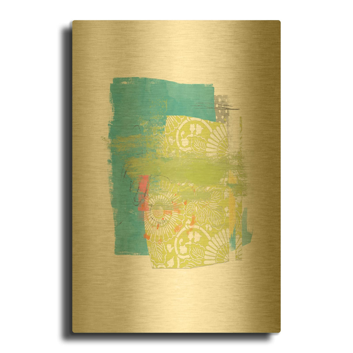 'Beach Day 4' By Suzanne Nicoll Gold Metal Wall Art