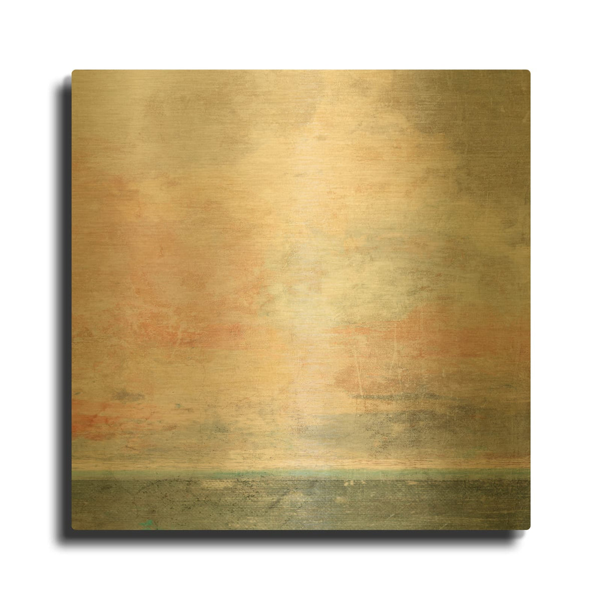 'Grey Sea' By Suzanne Nicoll Gold Metal Wall Art
