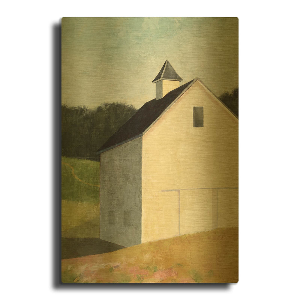 'Hillside Barn' By Suzanne Nicoll Gold Metal Wall Art