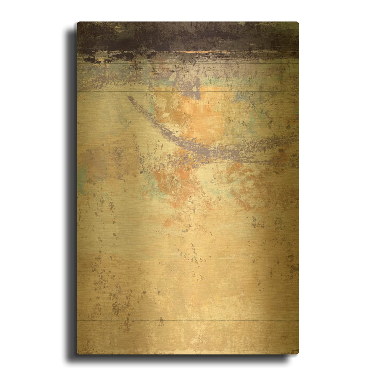 'Aubergine 1' By Suzanne Nicoll Gold Metal Wall Art