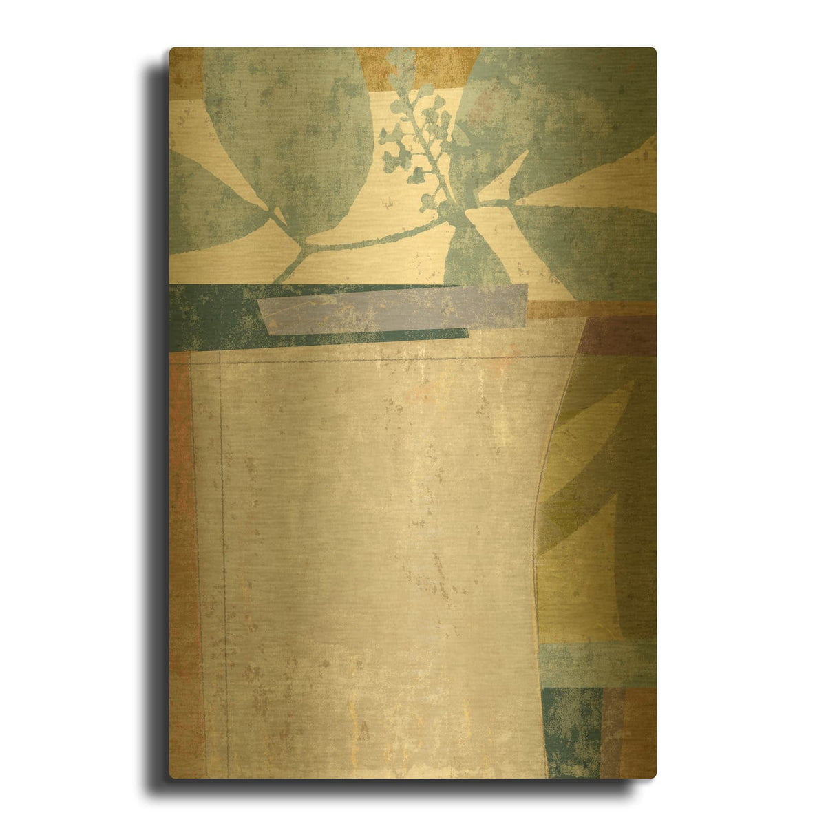 'Calla 1' By Suzanne Nicoll Gold Metal Wall Art