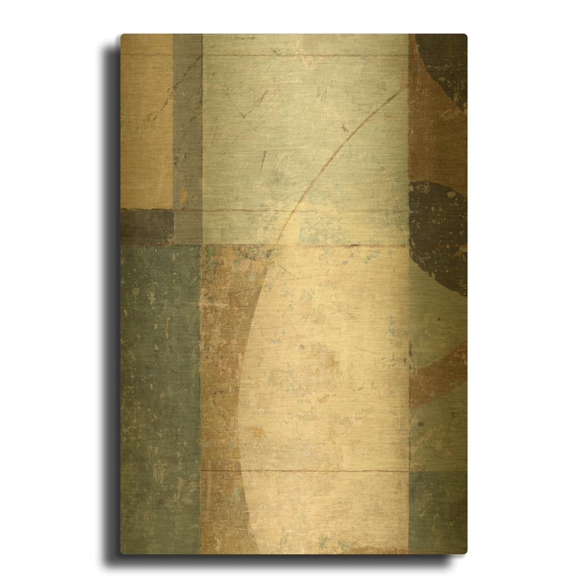 'Complementary Angles 1' By Suzanne Nicoll Gold Metal Wall Art