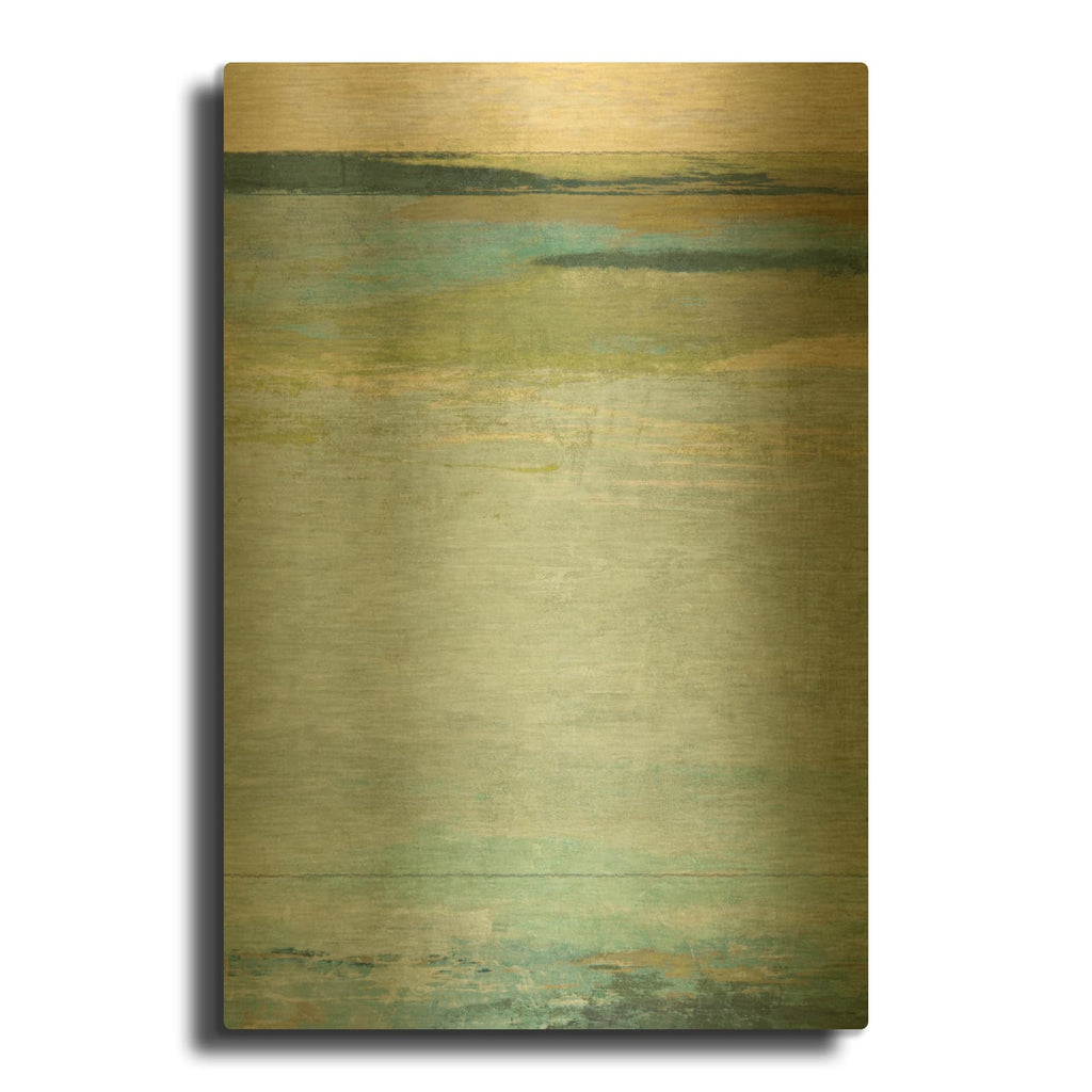 'Seafoam 1' By Suzanne Nicoll Gold Metal Wall Art