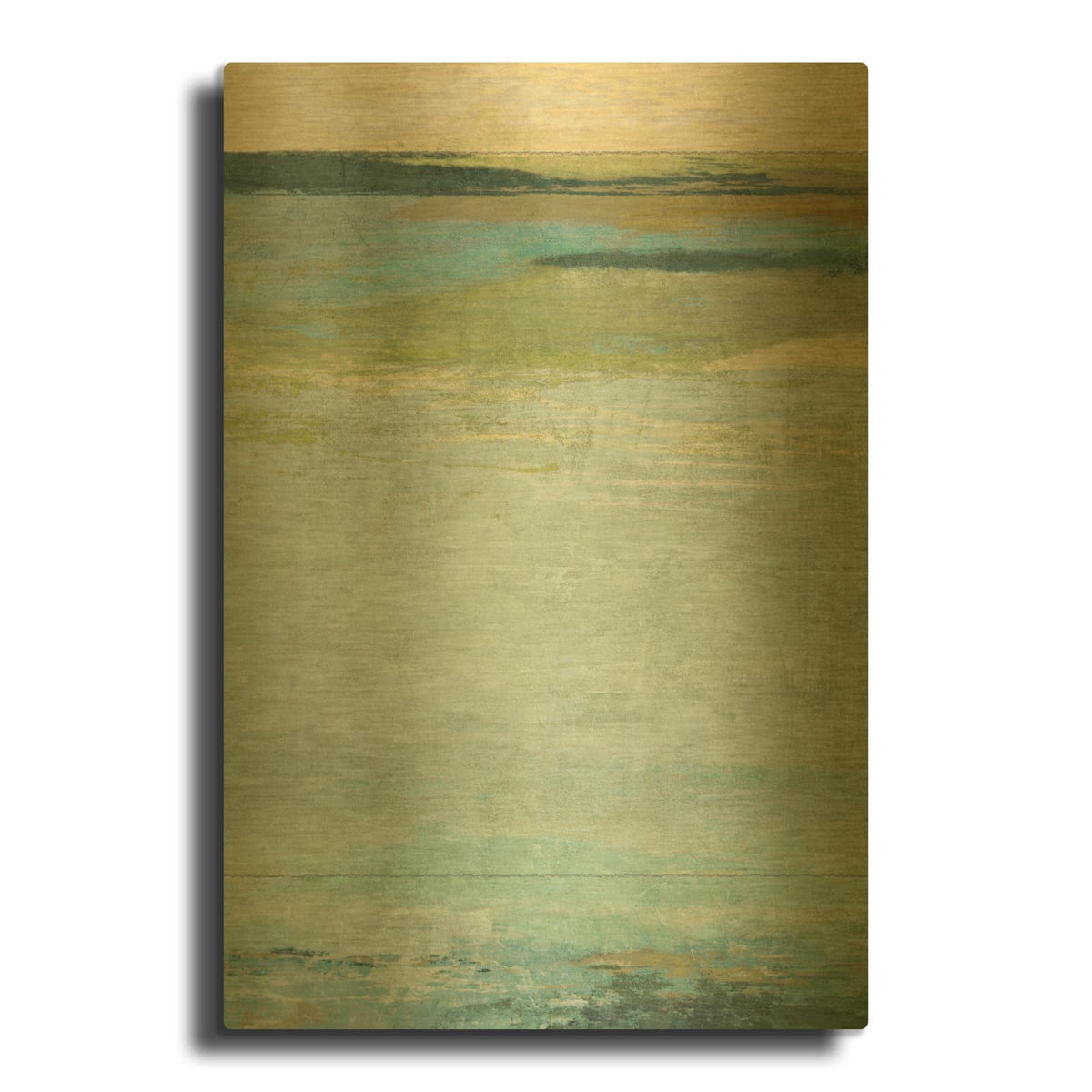 'Seafoam 1' By Suzanne Nicoll Gold Metal Wall Art