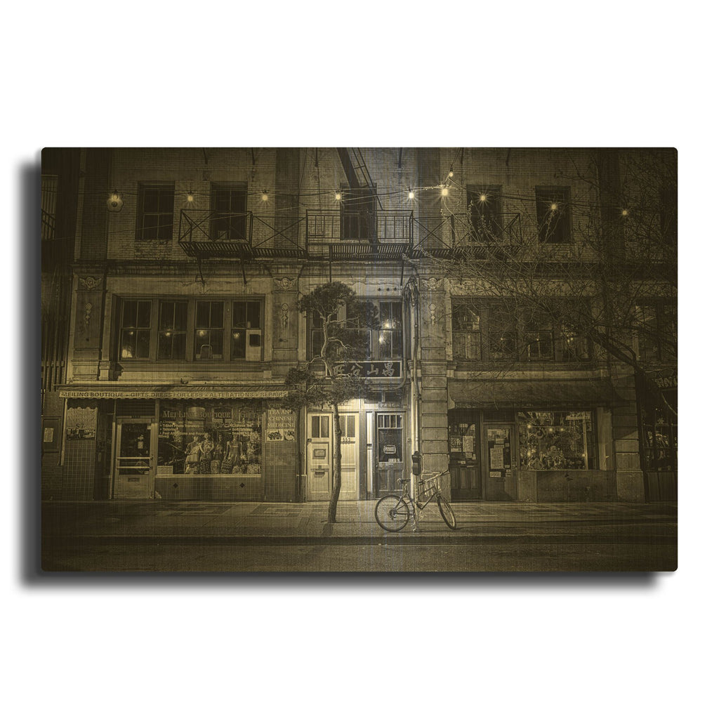 'Chinatown Victoria' By Tim Oldford Gold Metal Wall Art