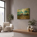 'Grand Teton Barn I' By Tim Oldford Gold Metal Wall Art