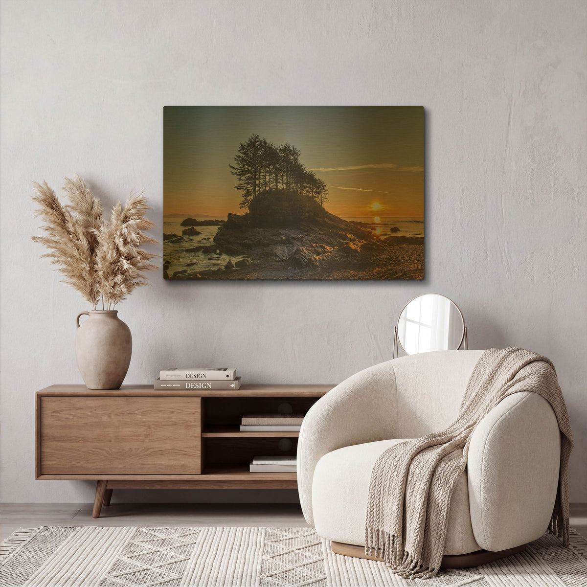 'Botany Bay Sunset' By Tim Oldford Gold Metal Wall Art