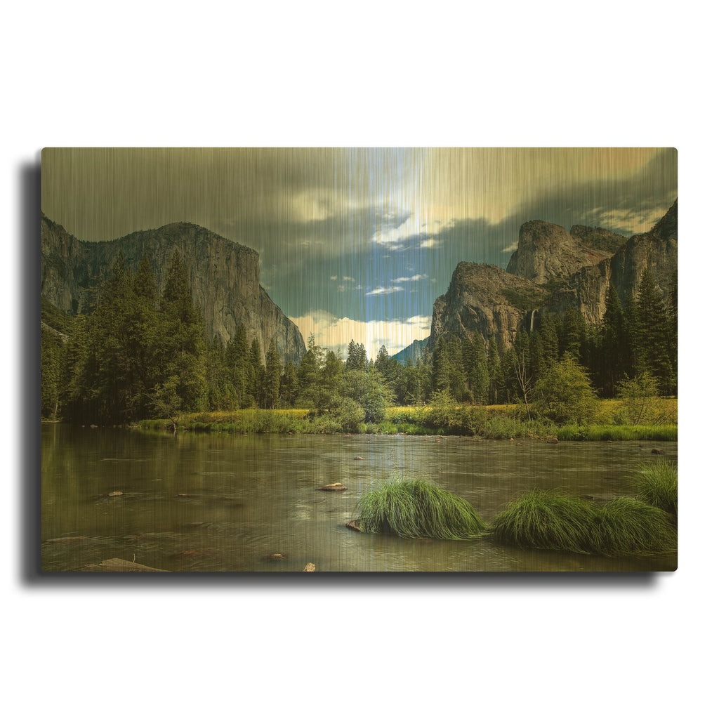 'Yosemite' By Tim Oldford Gold Metal Wall Art