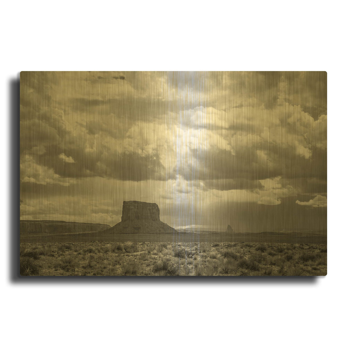'Monument Valley' By Tim Oldford Gold Metal Wall Art