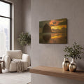 'Cannon Beach Sunset' By Tim Oldford Gold Metal Wall Art