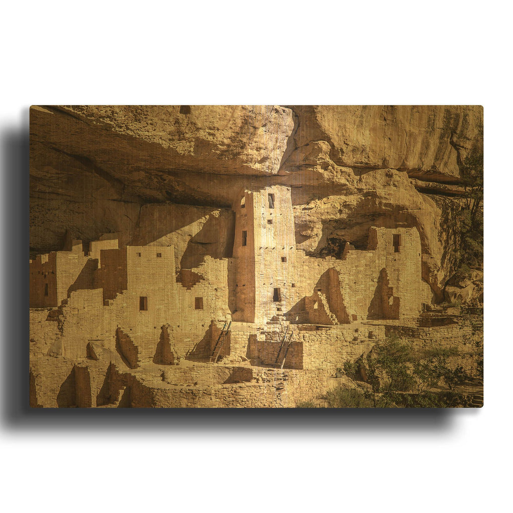 'Mesa Verde' By Tim Oldford Gold Metal Wall Art