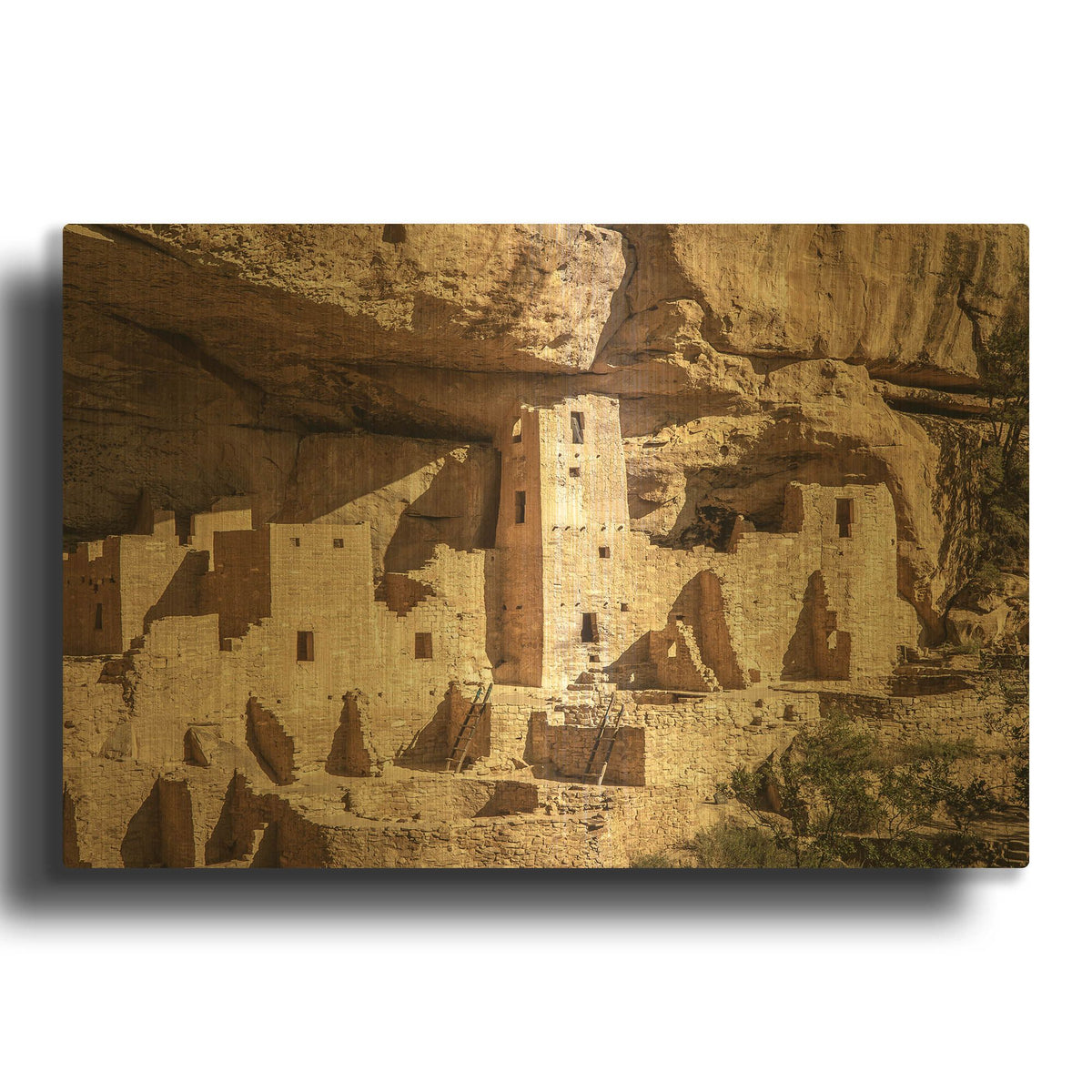 'Mesa Verde' By Tim Oldford Gold Metal Wall Art