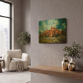 'Red Canyon' By Tim Oldford Gold Metal Wall Art