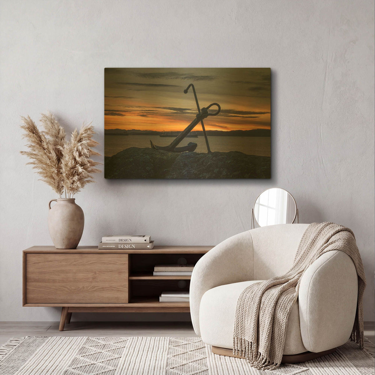 'Anchor' By Tim Oldford Gold Metal Wall Art
