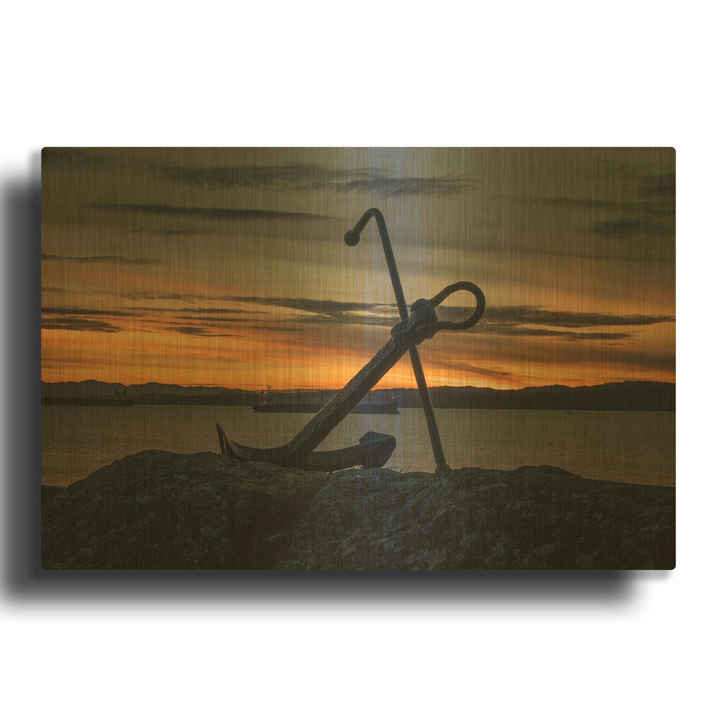 'Anchor' By Tim Oldford Gold Metal Wall Art