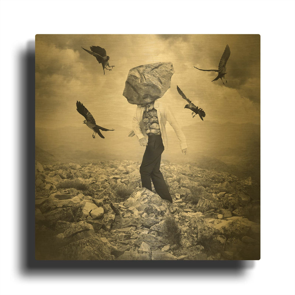 'Battle' By Tommy Ingberg Gold Metal Wall Art