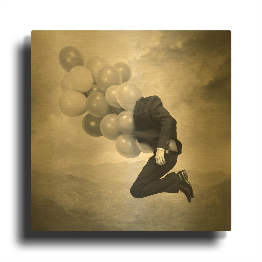 'Elsewhere' By Tommy Ingberg Gold Metal Wall Art