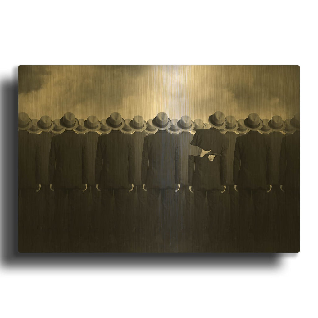 'Shell' By Tommy Ingberg Gold Metal Wall Art