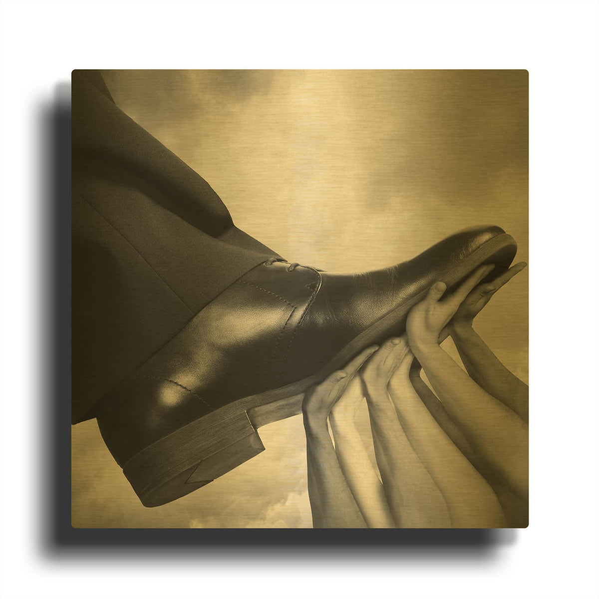 'United' By Tommy Ingberg Gold Metal Wall Art