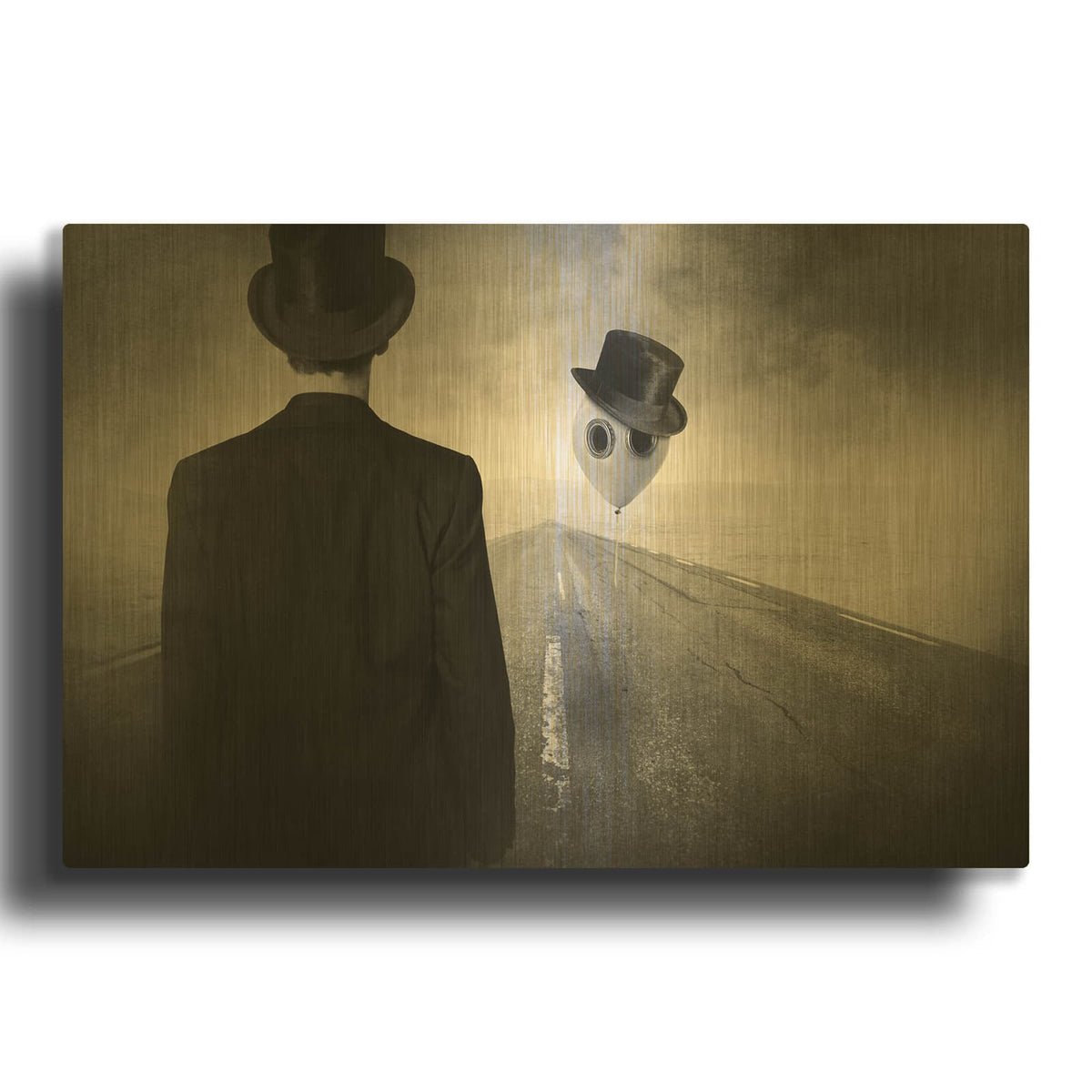 'We Meet Again Old Friend' By Tommy Ingberg Gold Metal Wall Art