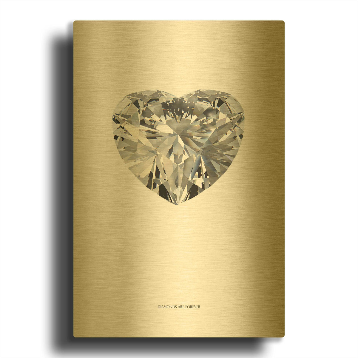 'Diamonds Are Forever I' By TypeLike Gold Metal Wall Art
