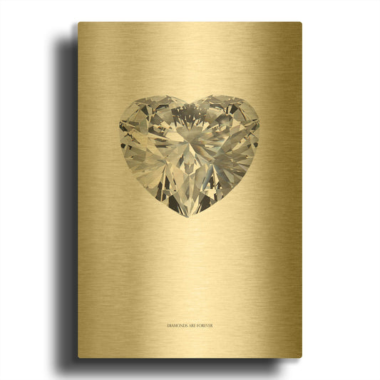 'Diamonds Are Forever I' By TypeLike Gold Metal Wall Art
