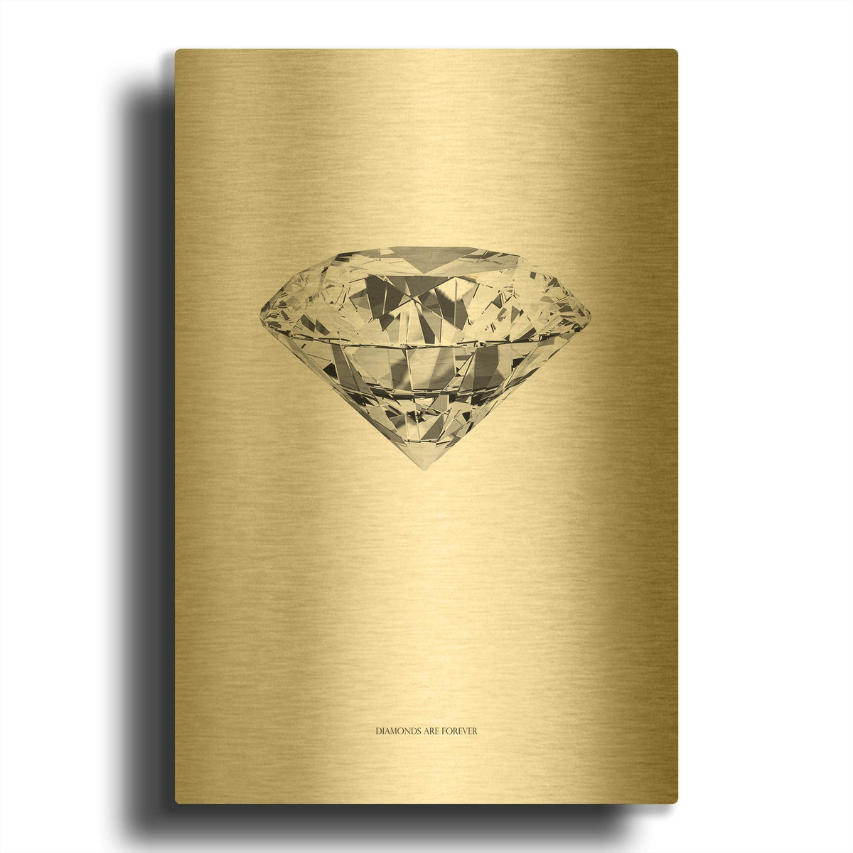 'Diamonds Are Forever Ii' By TypeLike Gold Metal Wall Art