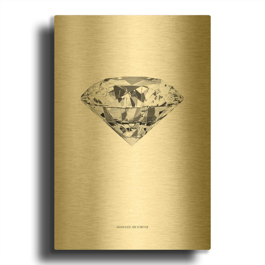 'Diamonds Are Forever Ii' By TypeLike Gold Metal Wall Art