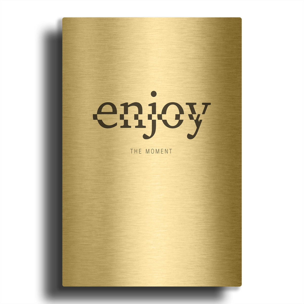 'Enjoy' By TypeLike Gold Metal Wall Art