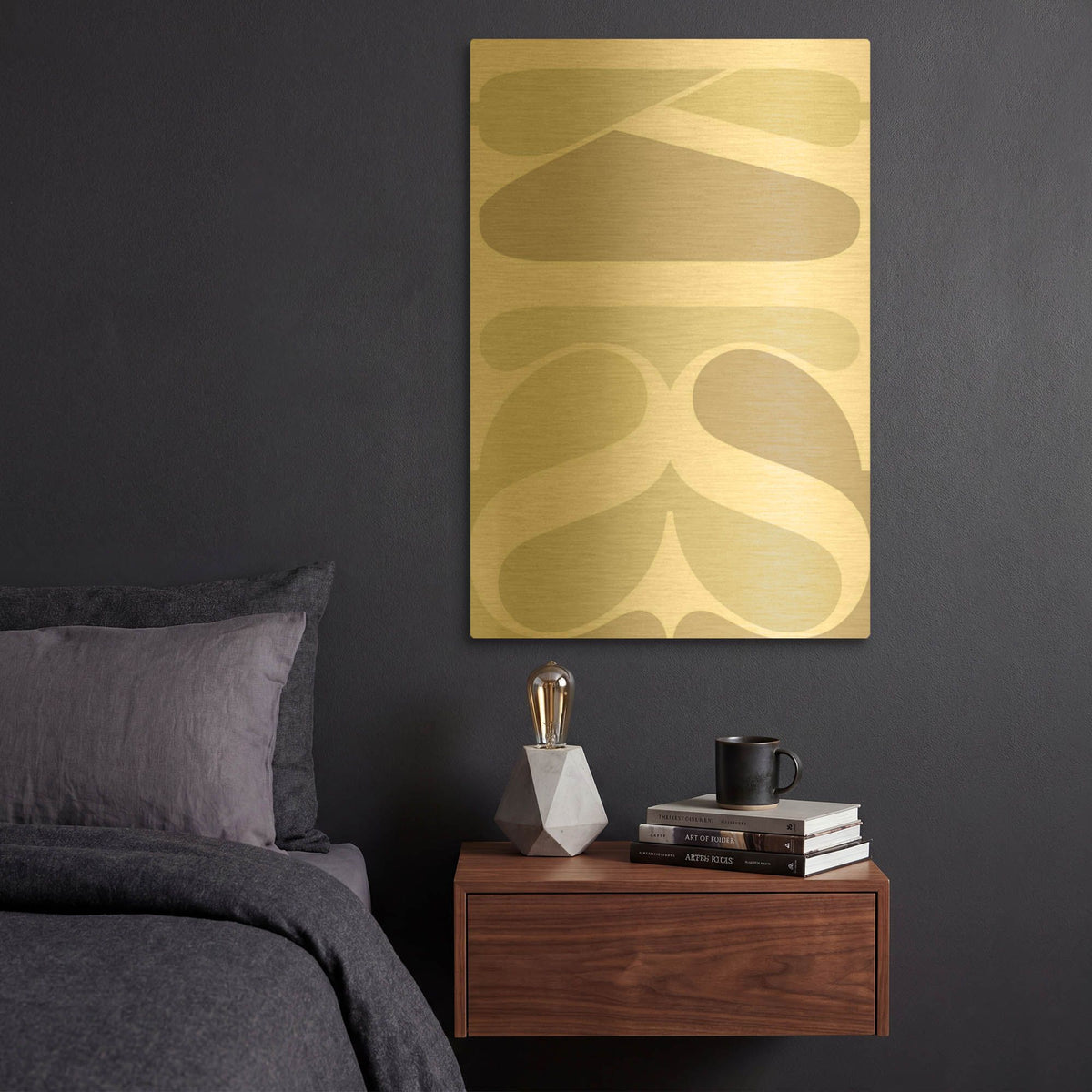 'Kiss' By TypeLike Gold Metal Wall Art
