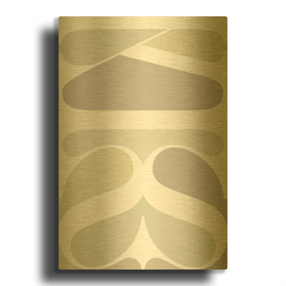'Kiss' By TypeLike Gold Metal Wall Art