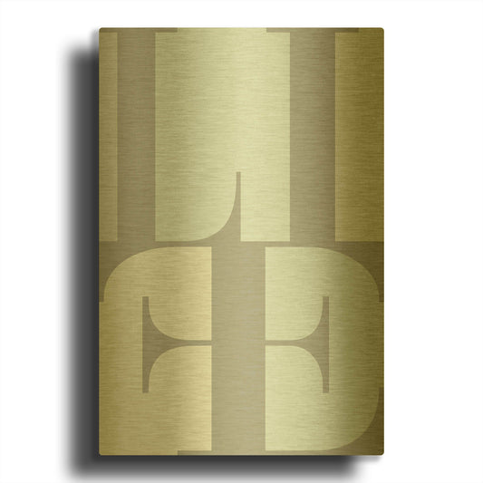 'Life' By TypeLike Gold Metal Wall Art