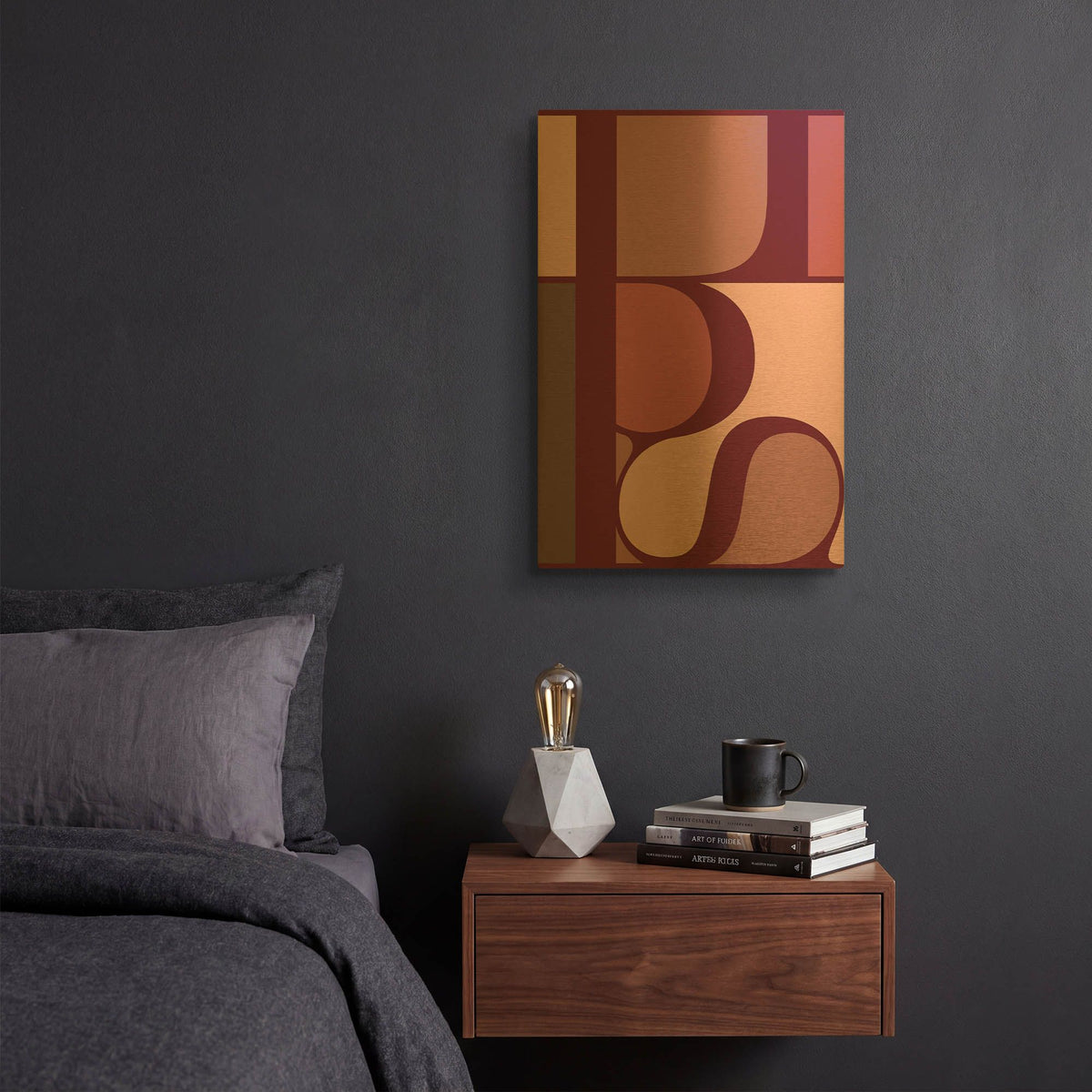 'Lips' By TypeLike Gold Metal Wall Art