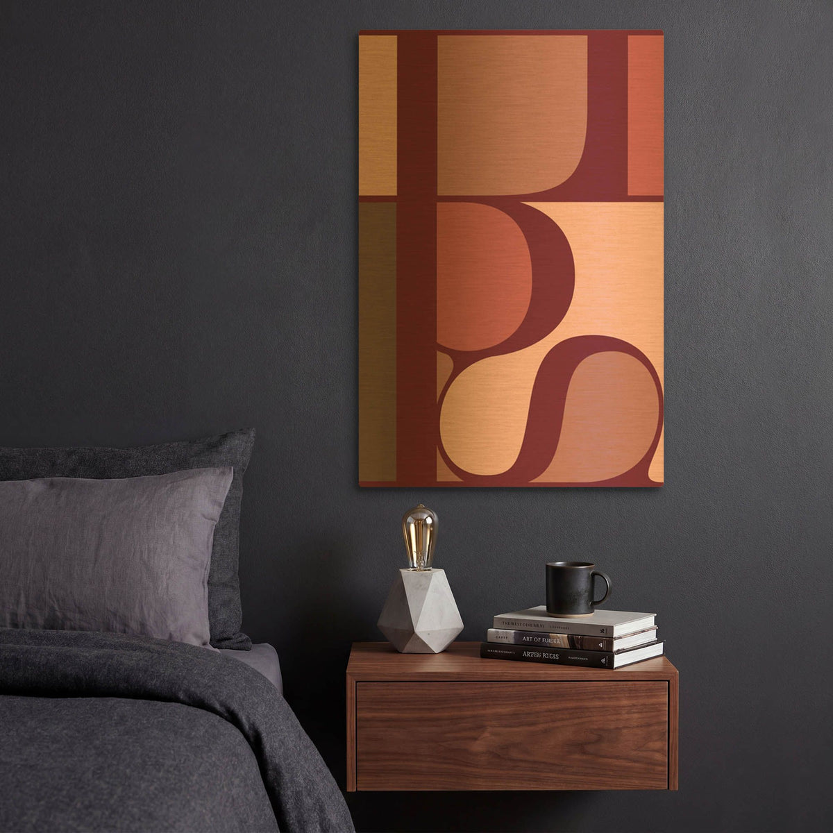'Lips' By TypeLike Gold Metal Wall Art
