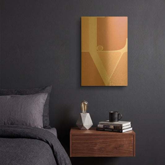 'Love' By TypeLike Gold Metal Wall Art
